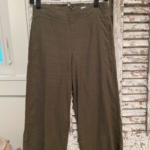 Robert Rodriguez Green Wide-leg Cropped Pants